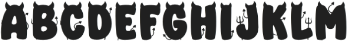 Halloween Devil Regular otf (400) Font UPPERCASE