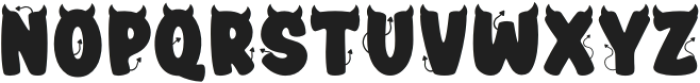 Halloween Devil Regular otf (400) Font LOWERCASE