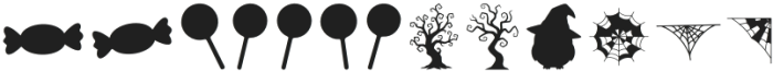 Halloween Dingbat Regular otf (400) Font UPPERCASE