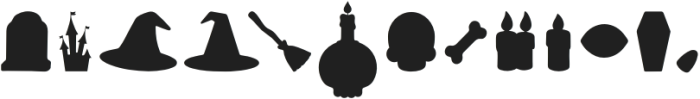Halloween Dingbat Regular otf (400) Font LOWERCASE