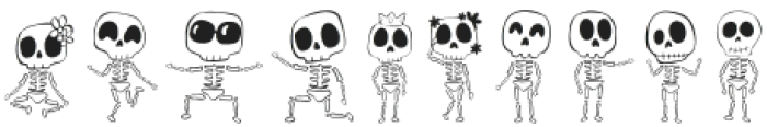 Halloween-Skeleton Regular otf (400) Font OTHER CHARS