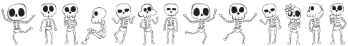 Halloween-Skeleton Regular otf (400) Font UPPERCASE