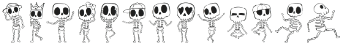 Halloween-Skeleton Regular otf (400) Font UPPERCASE