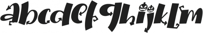 HalloweenIsland-Italic otf (400) Font LOWERCASE