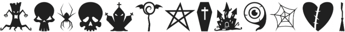 Halloweenbols Symbols otf (400) Font UPPERCASE