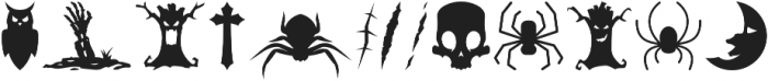 Halloweenbols Symbols otf (400) Font LOWERCASE