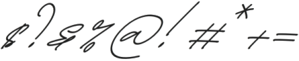 Hamiltton Signature Italic otf (400) Font OTHER CHARS