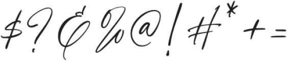 Hamiston Signature otf (400) Font OTHER CHARS