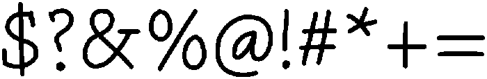 Hand Serif Regular otf (400) Font OTHER CHARS