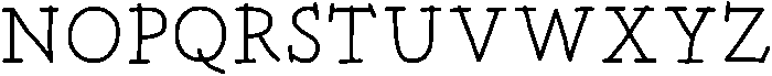 Hand Serif Regular otf (400) Font UPPERCASE