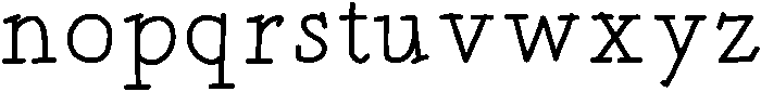 Hand Serif Regular otf (400) Font LOWERCASE