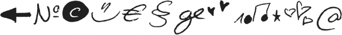 Hand Writing of Janina Icons otf (400) Font UPPERCASE