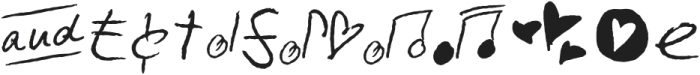 Hand Writing of Janina Icons otf (400) Font LOWERCASE