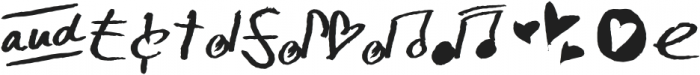 Hand Writing of Janina IconsBold otf (700) Font LOWERCASE