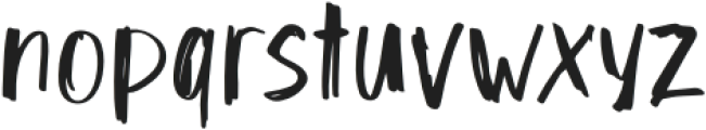 HandRush Regular otf (400) Font LOWERCASE