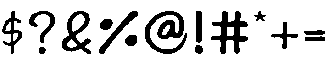 Handfree Sunday Regular otf (400) Font OTHER CHARS