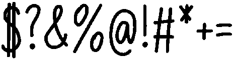 Handmade Regular otf (400) Font OTHER CHARS