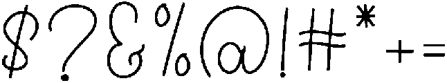 Handmade Regular otf (400) Font OTHER CHARS