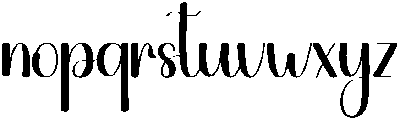 Handmade Regular otf (400) Font LOWERCASE