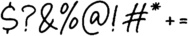 Handmade Regular otf (400) Font OTHER CHARS