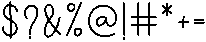 Handmade Regular otf (400) Font OTHER CHARS