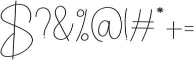 Handmade Signature Regular otf (400) Font OTHER CHARS