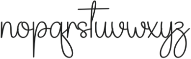 Handmade Signature Regular otf (400) Font LOWERCASE