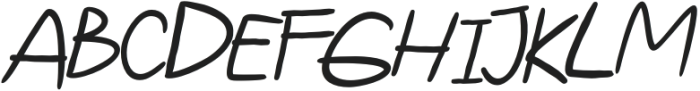 Handnote-Italic otf (400) Font UPPERCASE