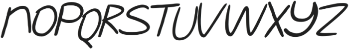 Handnote-Italic otf (400) Font UPPERCASE