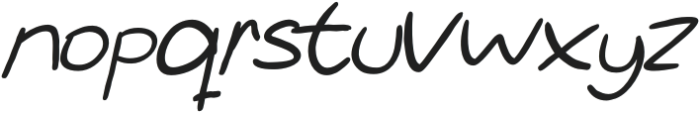 Handnote-Italic otf (400) Font LOWERCASE