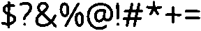 Handone Regular otf (400) Font OTHER CHARS