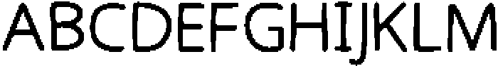 Handone Regular otf (400) Font UPPERCASE