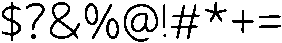 Handone Thin otf (100) Font OTHER CHARS