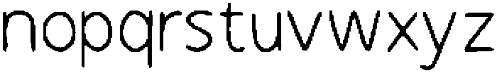 Handone Thin otf (100) Font LOWERCASE