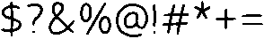 Handson Thin otf (100) Font OTHER CHARS