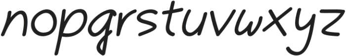 Handwish Italic otf (400) Font LOWERCASE