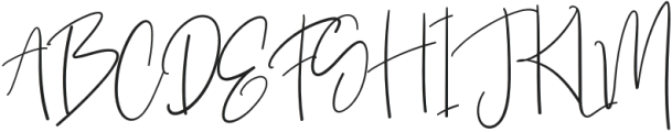 Handwriten Regular otf (400) Font UPPERCASE