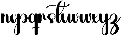 Handwriting Regular otf (400) Font LOWERCASE