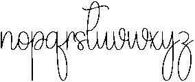 Handwriting Regular otf (400) Font LOWERCASE