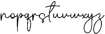 Handwriting Regular otf (400) Font LOWERCASE