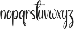 Handwriting Regular ttf (400) Font LOWERCASE