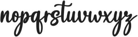 Handwritten Italic ttf (400) Font LOWERCASE