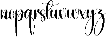 Handwritten Regular otf (400) Font LOWERCASE