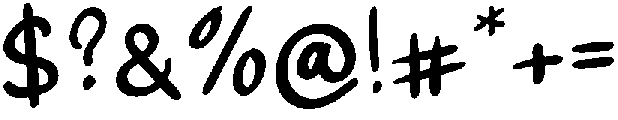 Handwritten Regular otf (400) Font OTHER CHARS