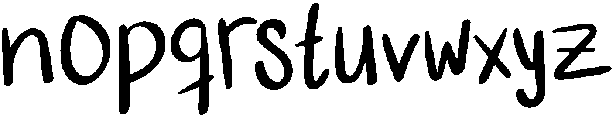 Handwritten Regular otf (400) Font LOWERCASE
