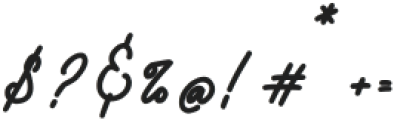 Handy Script regular otf (400) Font OTHER CHARS