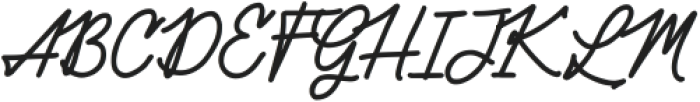 Handy Script regular otf (400) Font UPPERCASE