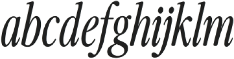 Hangoe Text Condensed Italic otf (400) Font LOWERCASE