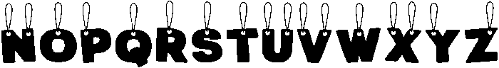 Hangtag Cutes Regular otf (400) Font UPPERCASE