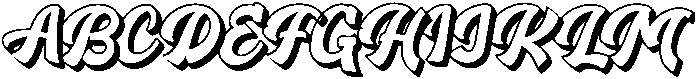 Hansley Hamelin Extrude Regular otf (400) Font UPPERCASE